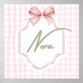 Persoonlijke Nora Baby Meisje Slaapkamer Boog&Ging Poster (Voorkant)