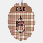 Persoonlijke North Pole Brouwerij Kerst Ornament Kaart (Links)