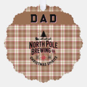 Persoonlijke North Pole Brouwerij Kerst Ornament Kaart (Voorkant)