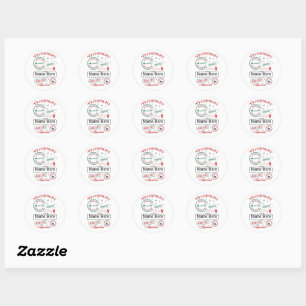 Persoonlijke North Pole Express-bezorging sticker