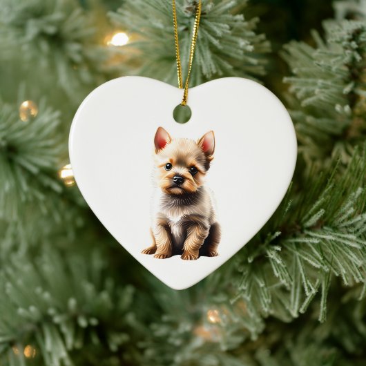 Persoonlijke Norwich Terrier Puppy Keramisch Ornament (Boom)