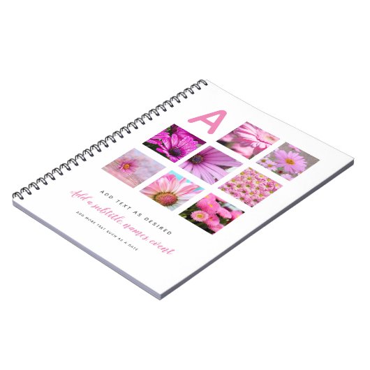 Persoonlijke Notebook Sjabloon Foto's Tekst Initia Notitieboek (Linkerzijde)