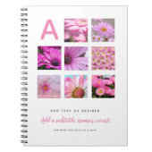 Persoonlijke Notebook Sjabloon Foto's Tekst Initia Notitieboek (Voorkant)