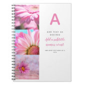 Persoonlijke Notebook Sjabloon Foto's Tekst Initia Notitieboek (Voorkant)