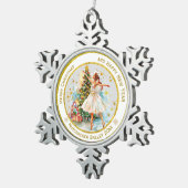 Persoonlijke Notenkraker Ballet Kerst - Cadeau Tin Sneeuwvlok Ornament (Rechts)