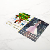 Persoonlijke Notenkraker Ballet Kerstmis Folie Feestdagenkaart (Gedraaid)