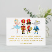 Persoonlijke Notenkraker Ballet Kerstmis Folie Feestdagenkaart (Staand Voorkant)