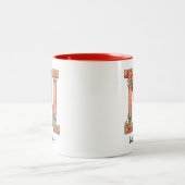 Persoonlijke Notenkraker Monogram N Kerst Tweekleurige Koffiemok (Center)