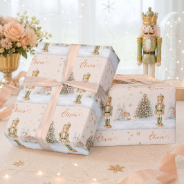 Persoonlijke Notenkraker Prins en Kerstboom Cadeaupapier