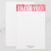 Persoonlijke notitie effen vet blok mooie koraalro briefpapier (Voorkant / Achterkant)