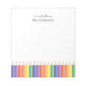 Persoonlijke notitie van Rainbow Teacher Notitiebl Notitieblok (Voorkant)