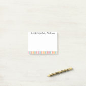 Persoonlijke notitie van uw docent, bedankcadeau post-it® notes (Op bureau)