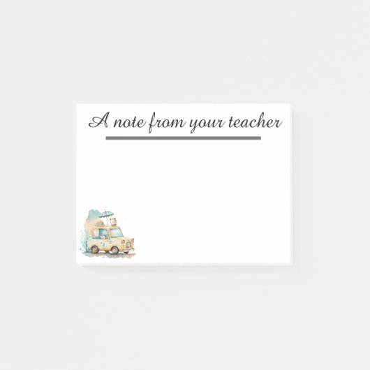 Persoonlijke notitieblok voor basisschoolleerkrach post-it® notes (Voorkant)