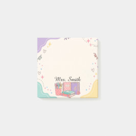 Persoonlijke notitieblokjes voor leraren in pastel post-it® notes