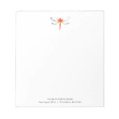 Persoonlijke Notitieblokken Aquarel Rode Libel (Voorkant)