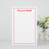 Persoonlijke notitieblokken met monogram en schelp briefpapier (Staand voorkant)