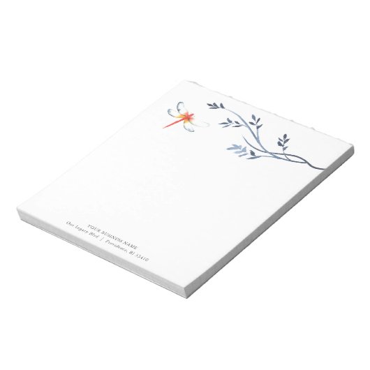 Persoonlijke Notitieblokken Waterverf Rode Libel (Linkerzijde)