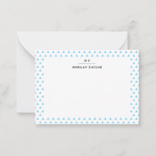 Persoonlijke Notitiekaarten met Kleine Blauwe Drie Notitiekaartje