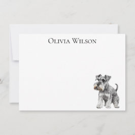 Persoonlijke notitiekaarten met miniatuur schnauze notitiekaartje