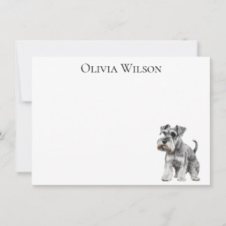 Persoonlijke notitiekaarten met miniatuur schnauze notitiekaartje