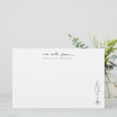 Persoonlijke Notitiekaarten Quill & Ink Briefpapie Briefpapier (Staand voorkant)