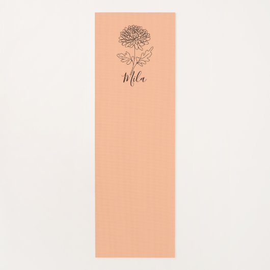 Persoonlijke november chrysant geboorte bloem yogamat (Voorkant)
