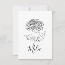 Persoonlijke november chrysant geboortebloem