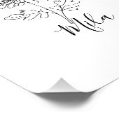 Persoonlijke november chrysant geboortebloem foto afdruk (Hoek)