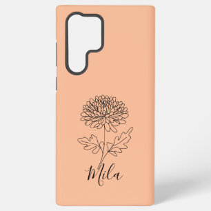 Persoonlijke november chrysanthemum geboortebloem samsung galaxy hoesje