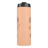 Persoonlijke november chrysanthemum geboortebloem thermosbeker (Voorkant)