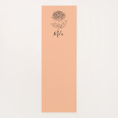 Persoonlijke november chrysanthemum geboortebloem yogamat (Achterkant)