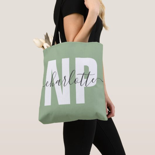 Persoonlijke NP Nurse Practitioner Afstudeer Chic Tote Bag (Dichtbij)