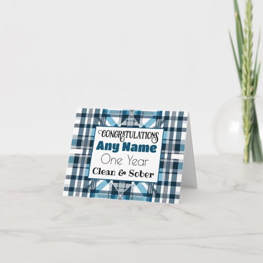 persoonlijke nuchtere verjaardag elke naam of jare kaart (Voorkant)