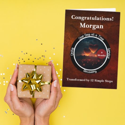 Persoonlijke Nuchterheid Milestonekaart - Harten Kaart