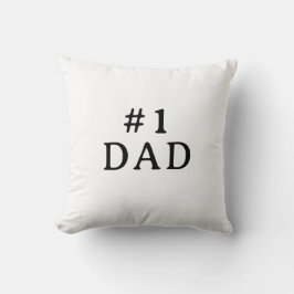 Persoonlijke 'Number One Dad'-Werpkussen Kussen