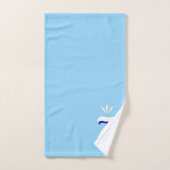 Persoonlijke Nummer Zeven op Turquoise Bad Handdoek (Handdoek)