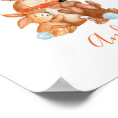 Persoonlijke nursery muurposter met konijn poster (Hoek)