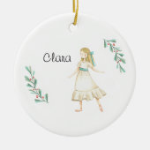 Persoonlijke Nutcracker Clara Keepomwille Keramisch Ornament (Voorkant)