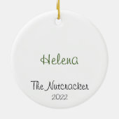 Persoonlijke Nutcracker Clara Keepomwille Keramisch Ornament (Achterkant)