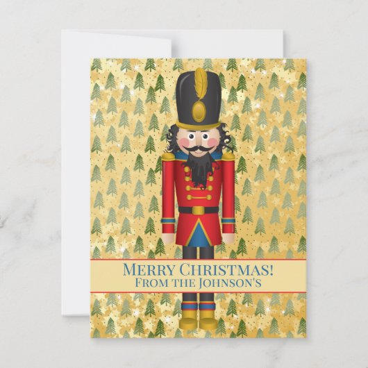 Persoonlijke Nutcracker Foto Kerstmis Kaart (Voorkant)