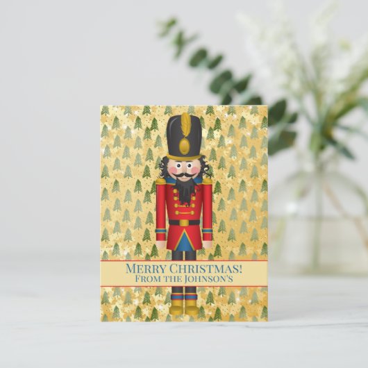 Persoonlijke Nutcracker Foto Kerstmis Kaart (Staand voorkant)