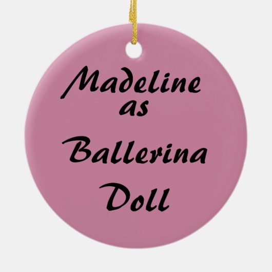 Persoonlijke Nutcracker Ornament - Ballerina Doll (Achterkant)