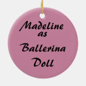 Persoonlijke Nutcracker Ornament - Ballerina Doll (Achterkant)