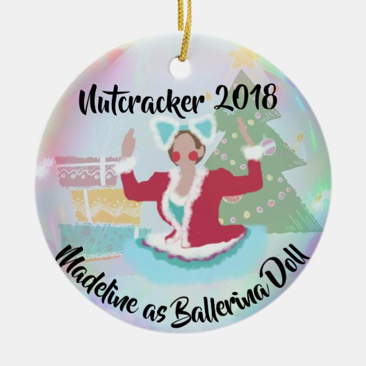Persoonlijke Nutcracker Ornament - Ballerina Doll (Voorkant)