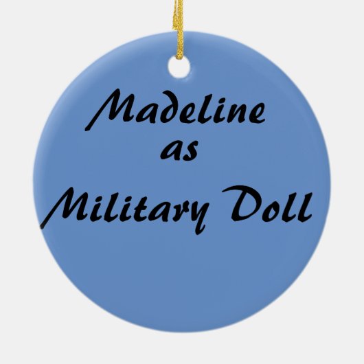 Persoonlijke Nutcracker Ornament - Militaire Doll (Achterkant)