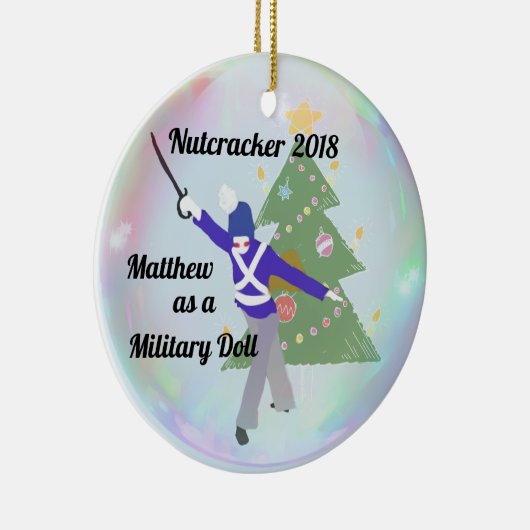 Persoonlijke Nutcracker Ornament - Militaire Doll (Rechts)