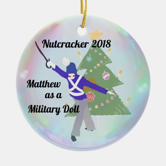Persoonlijke Nutcracker Ornament - Militaire Doll (Voorkant)