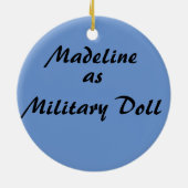 Persoonlijke Nutcracker Ornament - Militaire Doll (Achterkant)