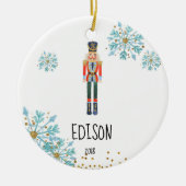 Persoonlijke Nutcracker Ornament voor Baby Boy (Voorkant)