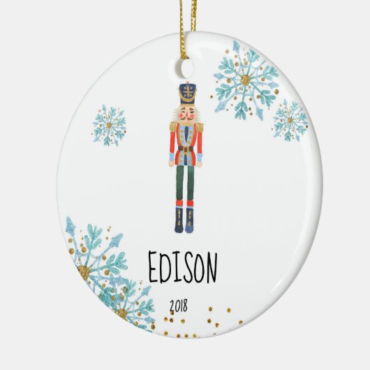 Persoonlijke Nutcracker Ornament voor Baby Boy (Links)